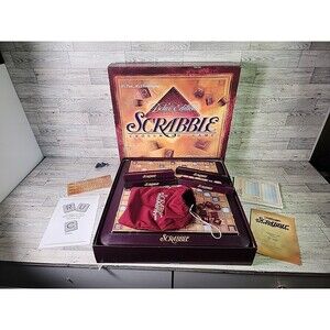 SCRABBLE Deluxe Edition Crossword Turntable Board Game (Vintage, 1999) y2k